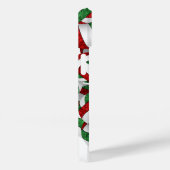 赤ガーリー緑チームがバレーボールをパターン（の模様が）ある彩る Case-Mate iPhoneケース (裏面 / 右)