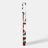 赤ガーリー緑チームがバレーボールをパターン（の模様が）ある彩る Case-Mate iPhoneケース (裏面 / 左)