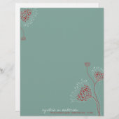 赤キクの花シックエレガントフローラ レターヘッド (正面/裏面)