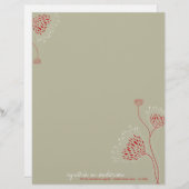 赤キクの花シックエレガントフローラ レターヘッド (正面/裏面)