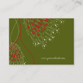 赤キクの花シックエレガントフローラ 名刺 (裏面)