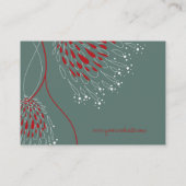 赤キクの花シックエレガントフローラ 名刺 (裏面)