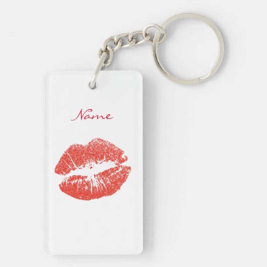 赤キスをするい唇Thunder_Cove キーホルダー (裏面)