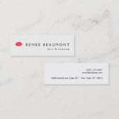 赤キスをする唇シンプル美しい スキニー名刺 (正面/裏面)