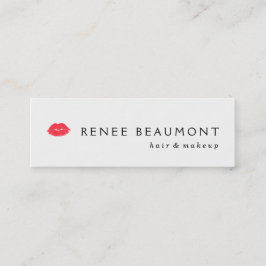 赤キスをする唇シンプル美しい スキニー名刺