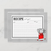 赤キッチン器具キャディ転がのピンレシピカード ポストカード (正面/裏面)