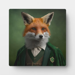 赤キツネのグリーンセントパトリックの日のスーツ フォトプラーク