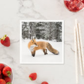 赤キツネイン白雪 スタンダードカクテルナプキン (インサイチュ)