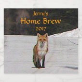 赤キツネウィンタースノービールラベル ビールラベル (シングルラベル)