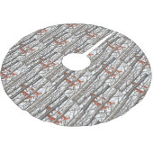 赤キツネグレーフォレストウッズクリスマスツリースカート ブラッシュドポリエステルツリースカート (アングル)