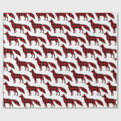 赤キツネバッファローのクリスマスラッピング紙 ラッピングペーパー (フラット)