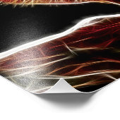 赤キツネフラクタル フォトプリント            (角)