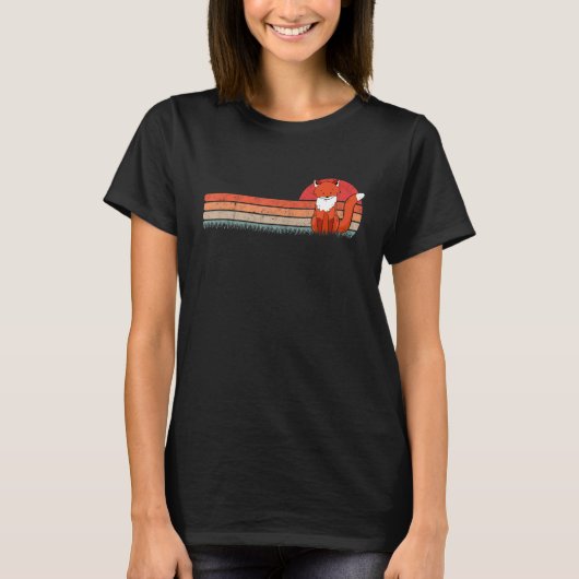 赤キツネヴィンテージ4 Tシャツ (正面)