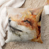 赤キツネ水彩ポートレート01 クッション (ブランケット)