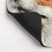 赤キツネ水彩ポートレート01 マウスパッド (コーナー)