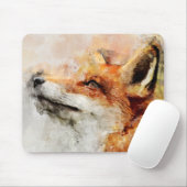 赤キツネ水彩ポートレート01 マウスパッド (マウス)