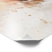 赤キツネ水彩ポートレート03 フォトプリント            (角)