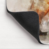 赤キツネ水彩ポートレート04 マウスパッド (コーナー)