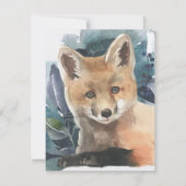 赤キツネ水彩風景 ノートカード (裏面)