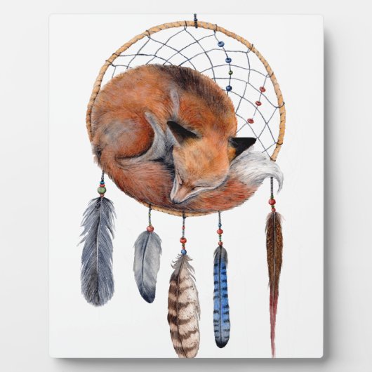 赤キツネ眠る夢のキャッチャー フォトプラーク (正面)