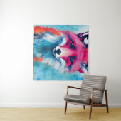 赤キツネ磁石 タペストリー (インサイチュ(横))