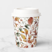 赤キツネ秋の紅葉 紙コップ (裏面)