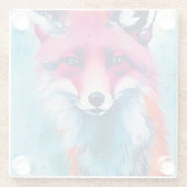 赤キツネ ガラスコースター (裏面)