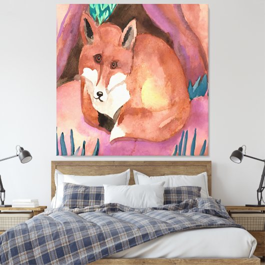 赤キツネ🦊 キャンバスプリント (インサイチュ (寝室))