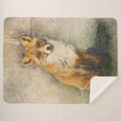 赤キツネ シェルパブランケット (正面(横))