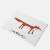 赤キツネ パーソナライズされた ドアマット (アングル)