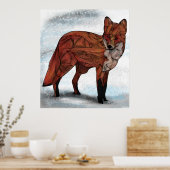 赤キツネ ポスター (キッチン)