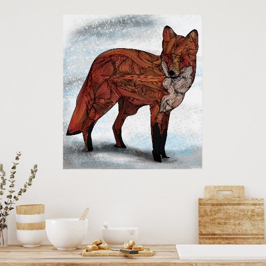 赤キツネ ポスター (キッチン)