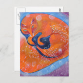 赤キツネ。 ポストカード (正面/裏面)