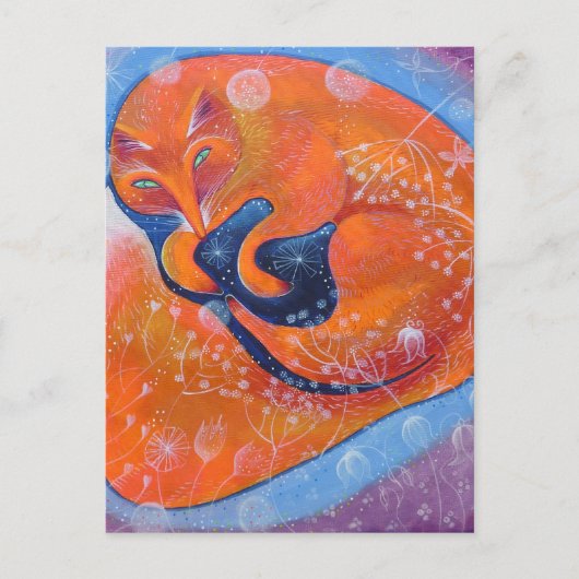 赤キツネ。 ポストカード (正面)