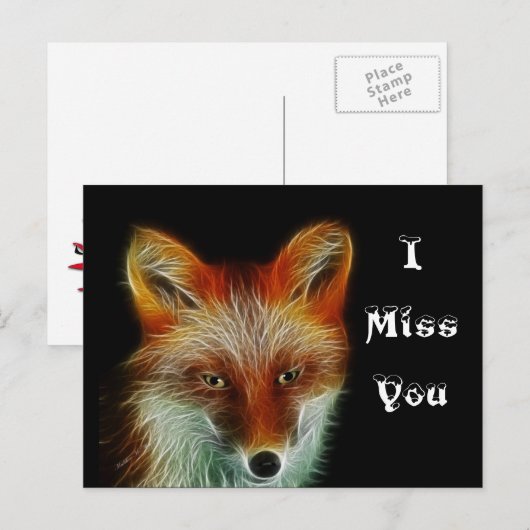 赤キツネ ポストカード (正面/裏面)