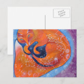 赤キツネ。 ポストカード (正面/裏面)