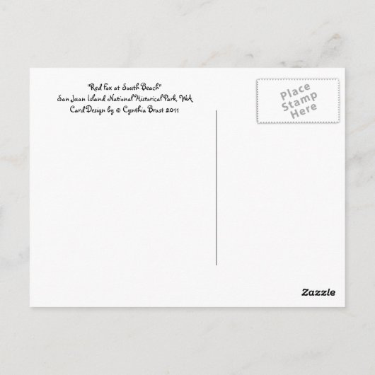 赤キツネ ポストカード (裏面)