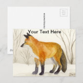 赤キツネ ポストカード (正面/裏面)