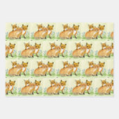 赤キツネ ラッピングペーパーシート (正面3)