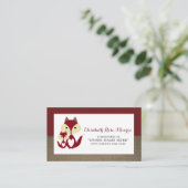 赤キツネBurlap赤ちゃんシャワーギフトレジストリ エンクロージャーカード (スタンド正面)