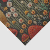 赤キノコ刺繍デコページ 薄葉紙 (詳細)