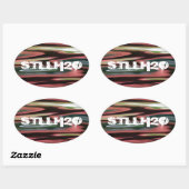 赤キャビン反射 楕円形シール (シート)