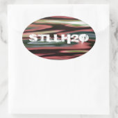 赤キャビン反射 楕円形シール (バッグ)