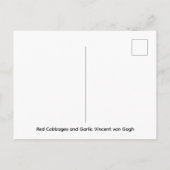 赤キャベツとニンニク Vincent van Gogh ポストカード (裏面)