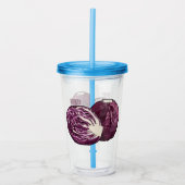 赤キャベツ漫画イラストレーション アクリルタンブラー (正面)