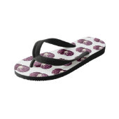 赤キャベツ漫画イラストレーション キッズビーチサンダル (アングル)