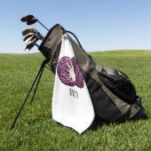 赤キャベツ漫画イラストレーション ゴルフタオル (グリーン)