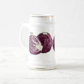 赤キャベツ漫画イラストレーション ビールジョッキ (正面左)