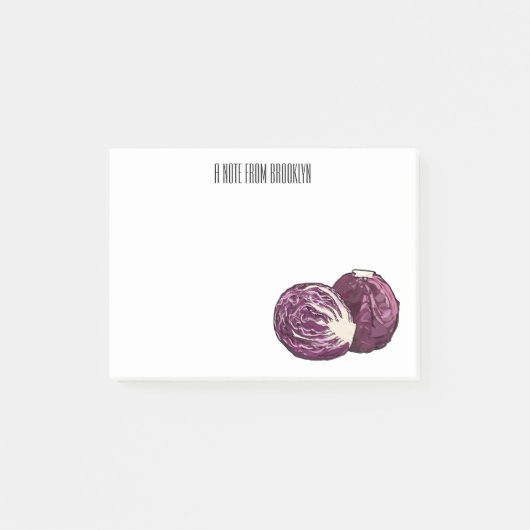 赤キャベツ漫画イラストレーション ポストイット (正面)