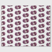 赤キャベツ漫画イラストレーション ラッピングペーパー (フラット)